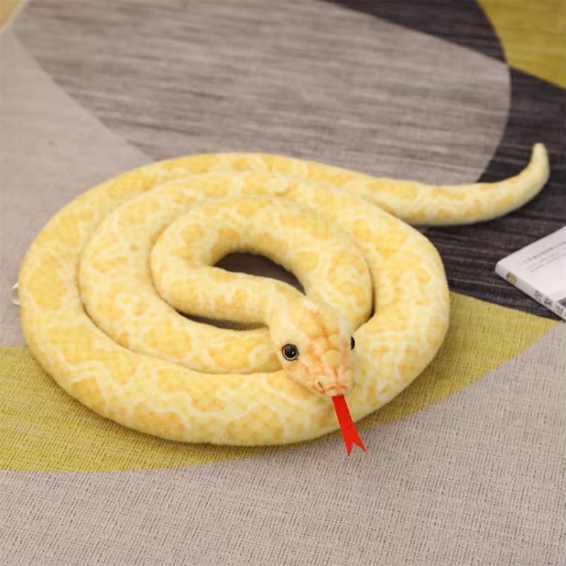 Emulated python snake plush toy